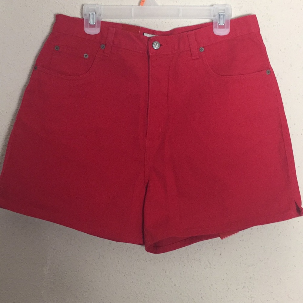 NWT Generra Hi-Rise Red Denim Jean Shorts